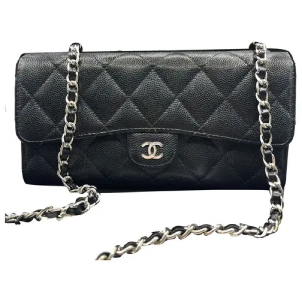CHANEL - Classic Caviar Flap long Wallet NEW🔥wallet on chain crossbody bag⭐️ - Picture 11 of 12